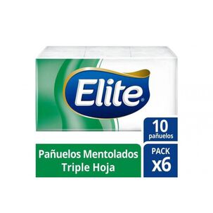 Pañuelos Desechables Triple Hoja Mentolados 6x10 Elite